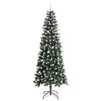 Produktbild för Konstgjord julgran Grön 240 cm PVC och Plast och Stål