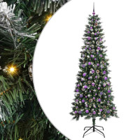 Produktbild för Konstgjord julgran Grön 240 cm PVC och Plast och Stål