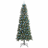 Produktbild för Konstgjord julgran Grön 240 cm PVC och Plast och Stål