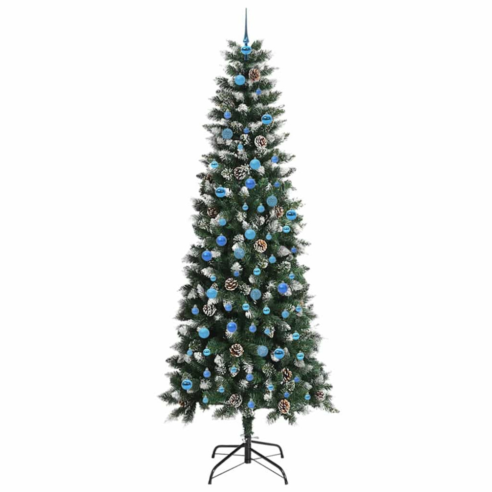 Produktbild för Konstgjord julgran Grön 240 cm PVC och Plast och Stål
