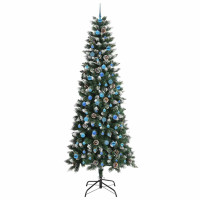 Produktbild för Konstgjord julgran Grön 240 cm PVC och Plast och Stål