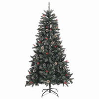 Produktbild för Konstgjord julgran Grön 180 cm PVC och Plast och Stål