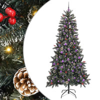 Produktbild för Konstgjord julgran Grön 240 cm PVC och Plast och Stål