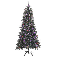 Produktbild för Konstgjord julgran Grön 240 cm PVC och Plast och Stål