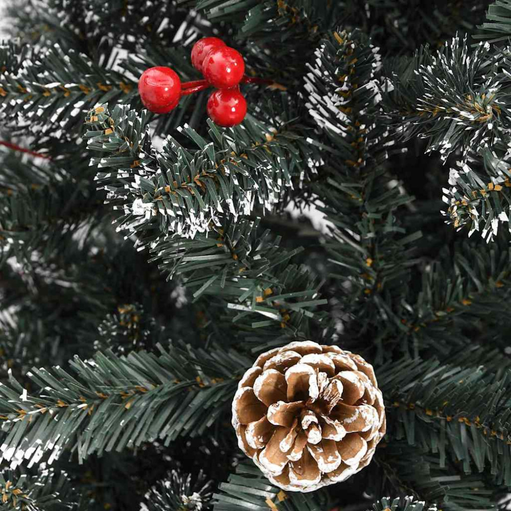 Produktbild för Konstgjord julgran Grön 240 cm PVC och Plast och Stål