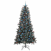 Produktbild för Konstgjord julgran Grön 240 cm PVC och Plast och Stål