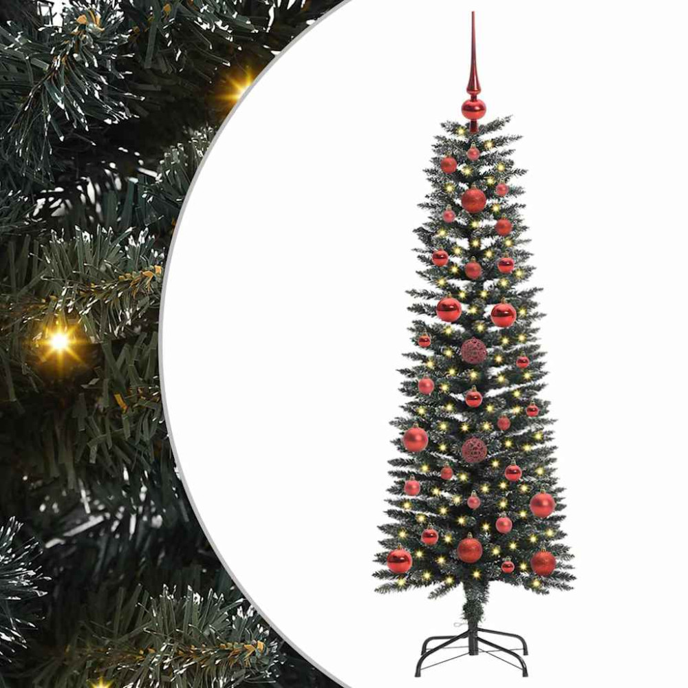 Produktbild för Konstgjord julgran Grön 120 cm PVC och Plast och Stål