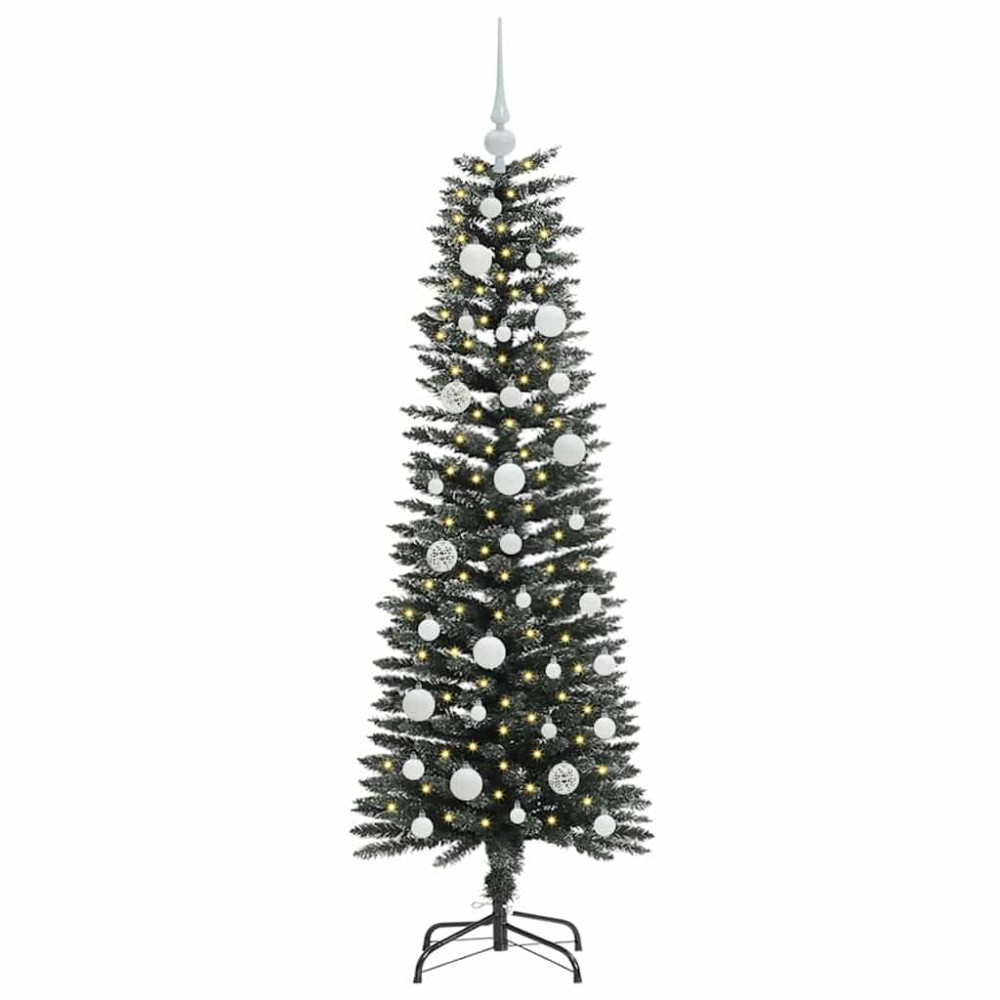 Produktbild för Konstgjord julgran Grön 120 cm PVC och Plast och Stål