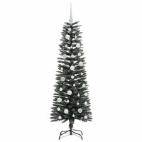 Produktbild för Konstgjord julgran Grön 120 cm PVC och Plast och Stål