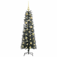 Produktbild för Konstgjord julgran Grön 120 cm PVC och Plast och Stål