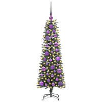 Produktbild för Konstgjord julgran Grön 120 cm PVC och Plast och Stål