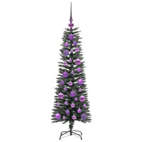 Produktbild för Konstgjord julgran Grön 120 cm PVC och Plast och Stål