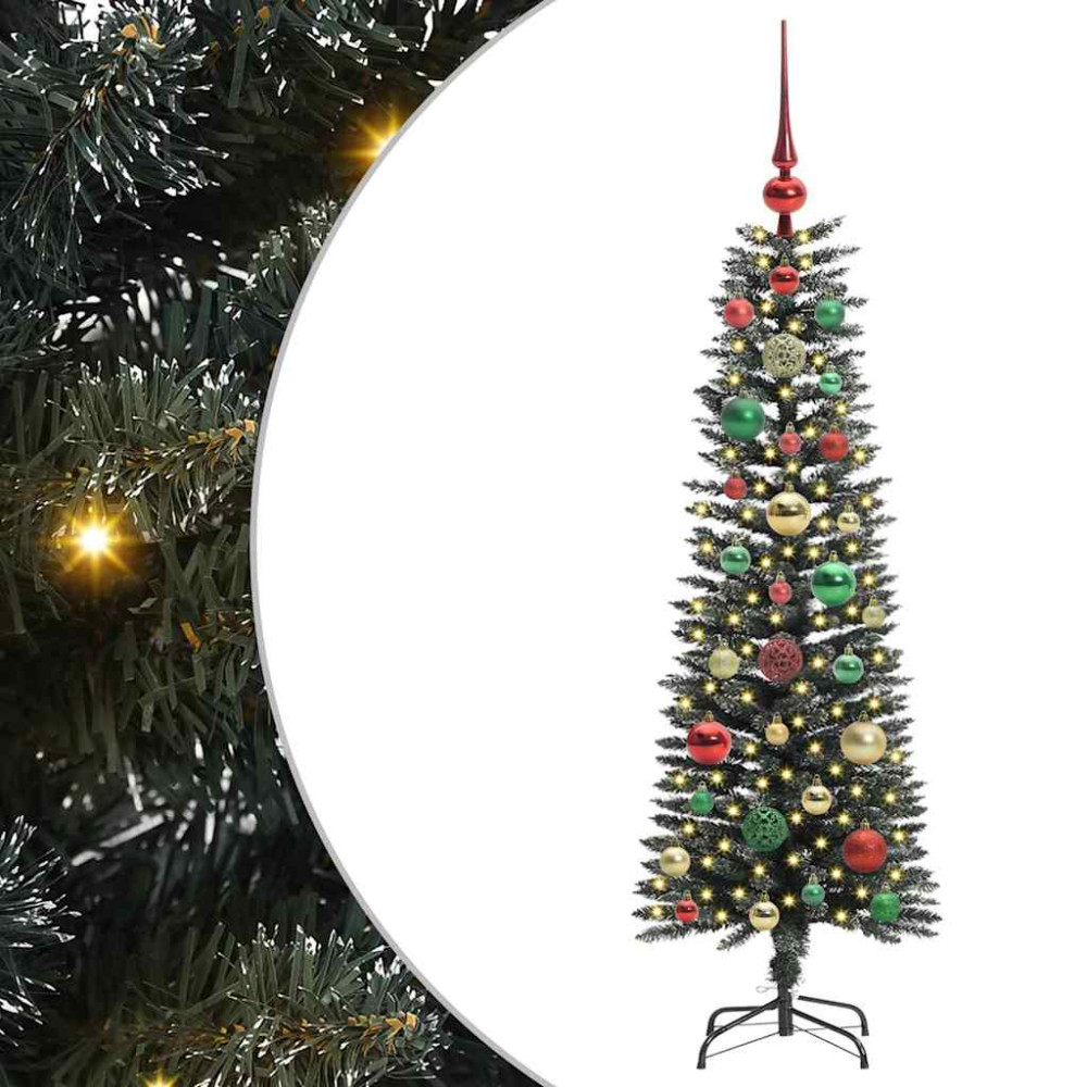 Produktbild för Konstgjord julgran Grön 120 cm PVC och Plast och Stål