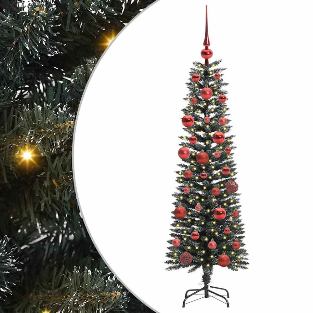 Produktbild för Konstgjord julgran Grön 150 cm PVC och Plast och Stål