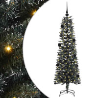 Produktbild för Konstgjord julgran Grön 150 cm PVC och Plast och Stål