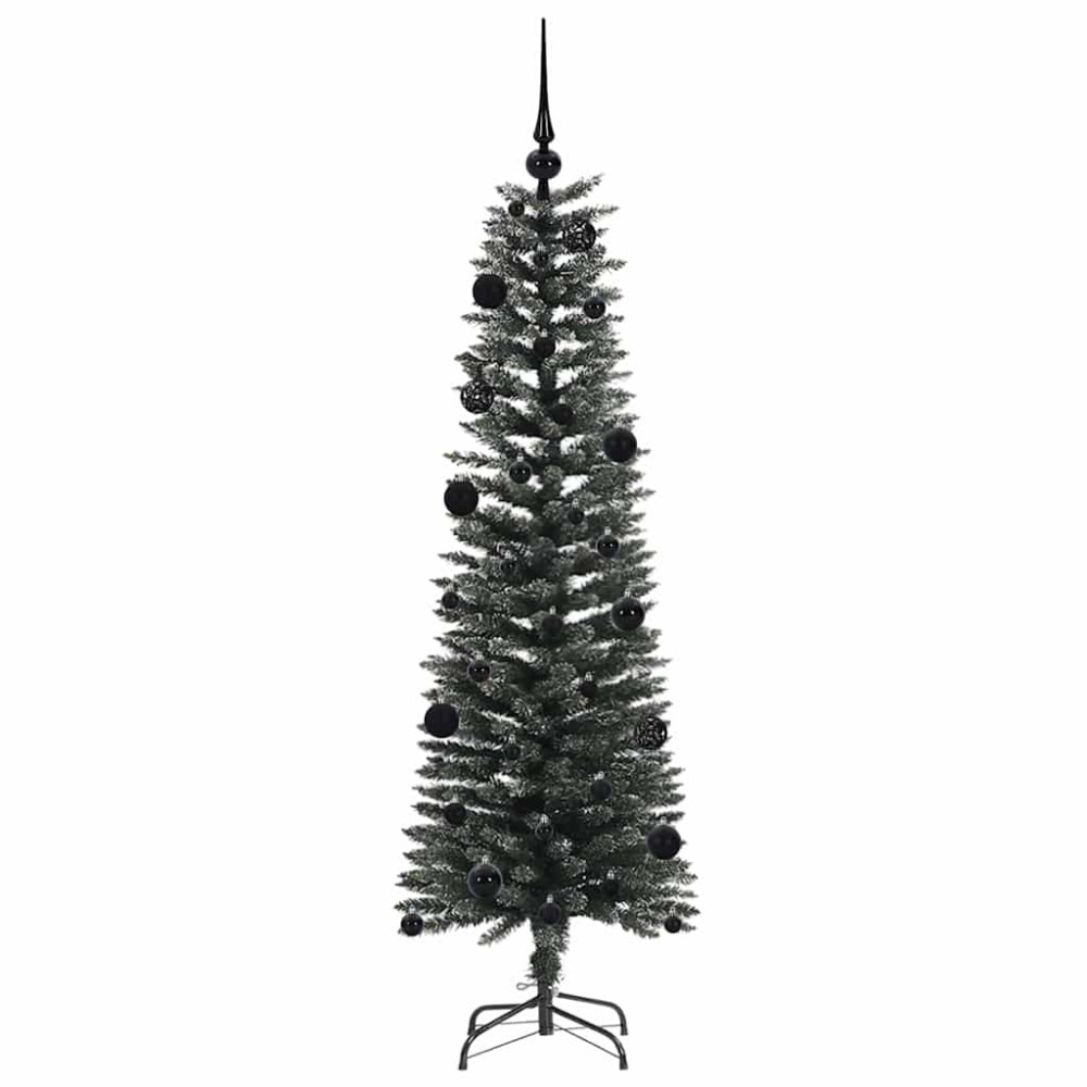 Produktbild för Konstgjord julgran Grön 150 cm PVC och Plast och Stål