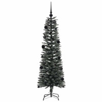 Produktbild för Konstgjord julgran Grön 150 cm PVC och Plast och Stål