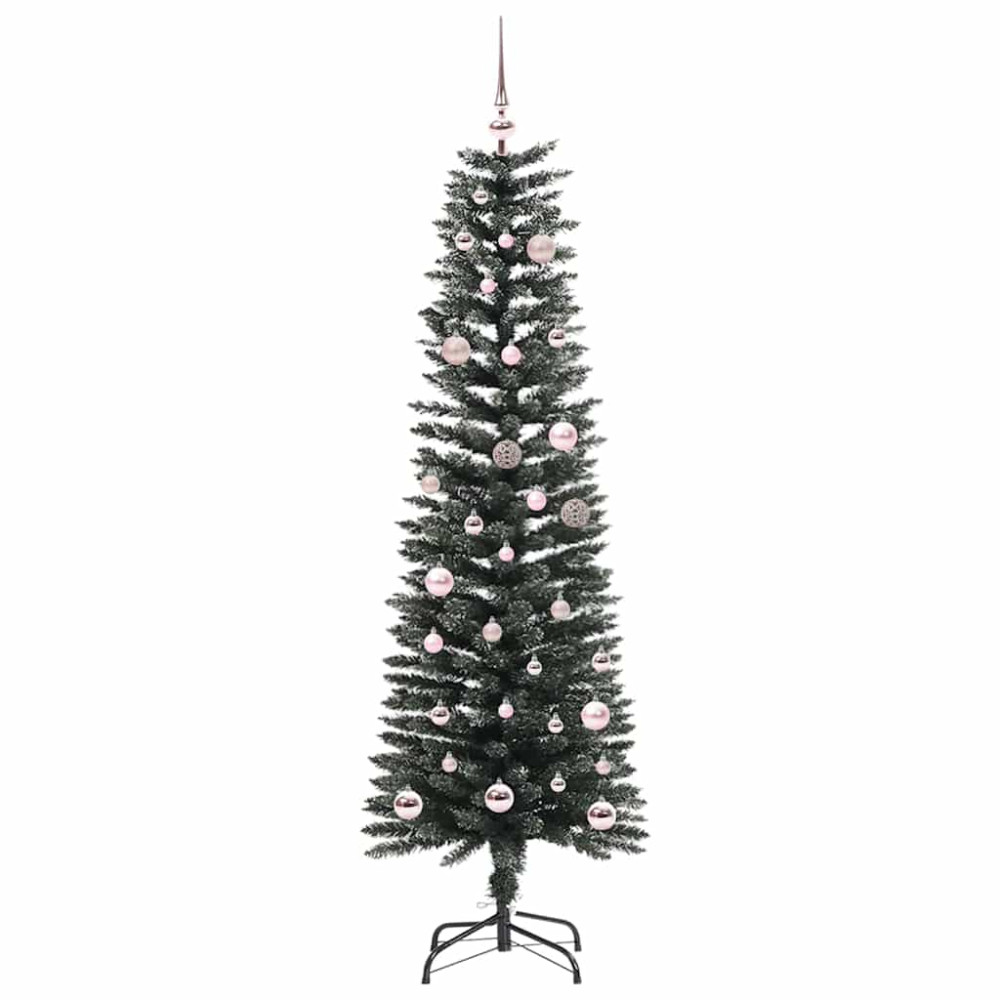 Produktbild för Konstgjord julgran Grön 150 cm PVC och Plast och Stål