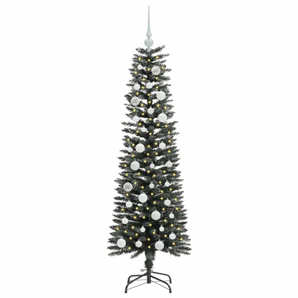 Produktbild för Konstgjord julgran Grön 150 cm PVC och Plast och Stål