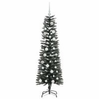 Produktbild för Konstgjord julgran Grön 150 cm PVC och Plast och Stål
