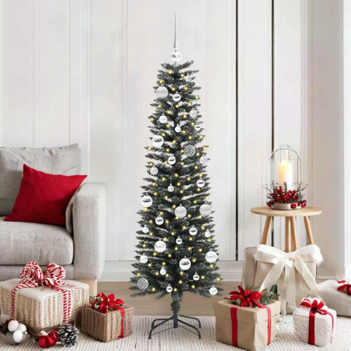 vidaXL Konstgjord julgran Grön 150 cm PVC och Plast och Stål - Julgranar & tillbehör