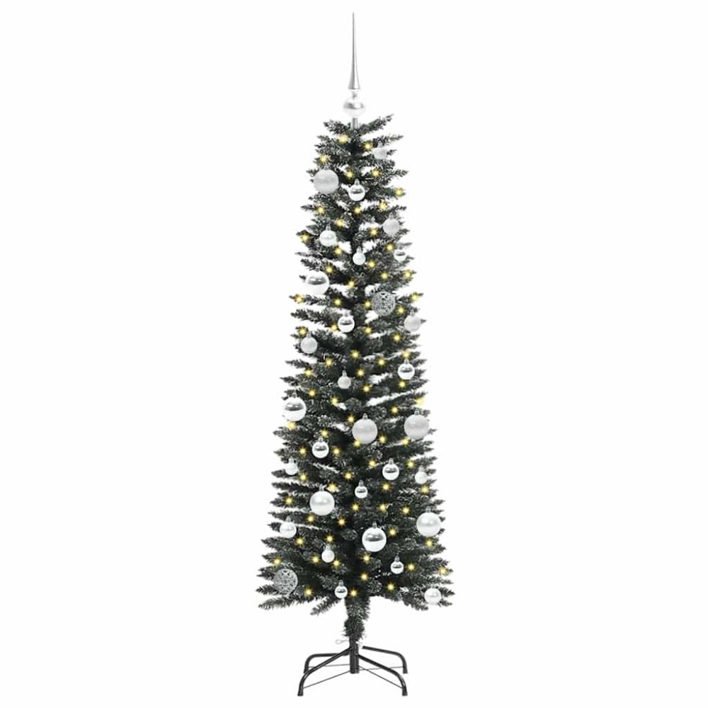Produktbild för Konstgjord julgran Grön 150 cm PVC och Plast och Stål