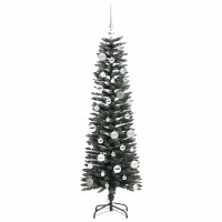 Produktbild för Konstgjord julgran Grön 150 cm PVC och Plast och Stål