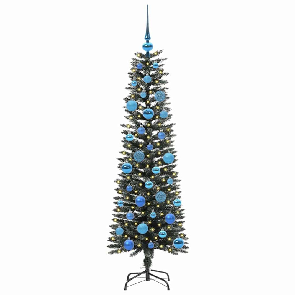 Produktbild för Konstgjord julgran Grön 150 cm PVC och Plast och Stål