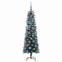 Produktbild för Konstgjord julgran Grön 150 cm PVC och Plast och Stål