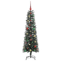 Produktbild för Konstgjord julgran Grön 150 cm PVC och Plast och Stål