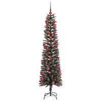 Produktbild för Konstgjord julgran Grön 180 cm PVC och Plast och Stål