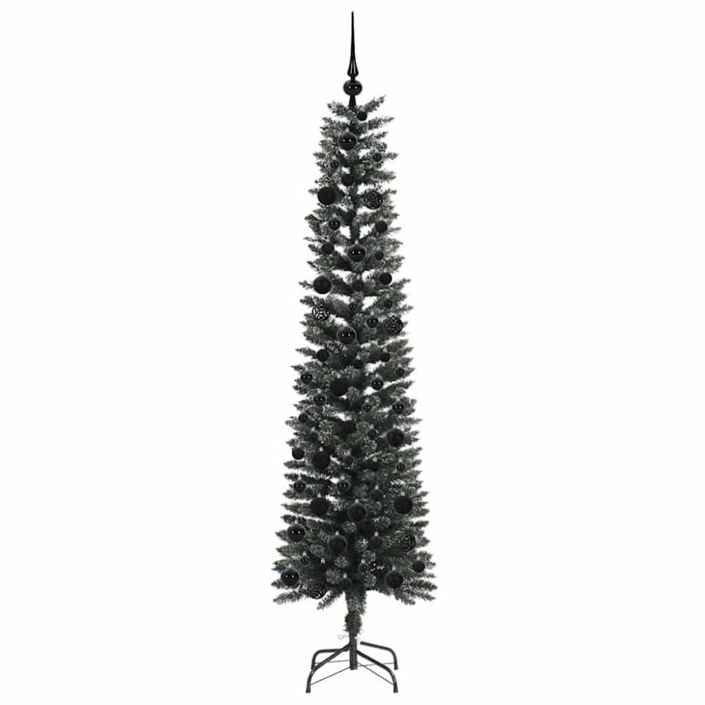 Produktbild för Konstgjord julgran Grön 180 cm PVC och Plast och Stål