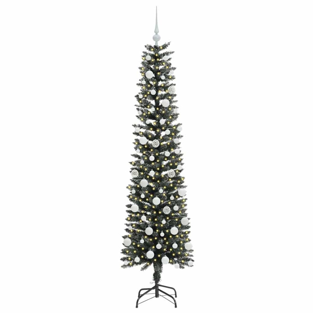 Produktbild för Konstgjord julgran Grön 180 cm PVC och Plast och Stål