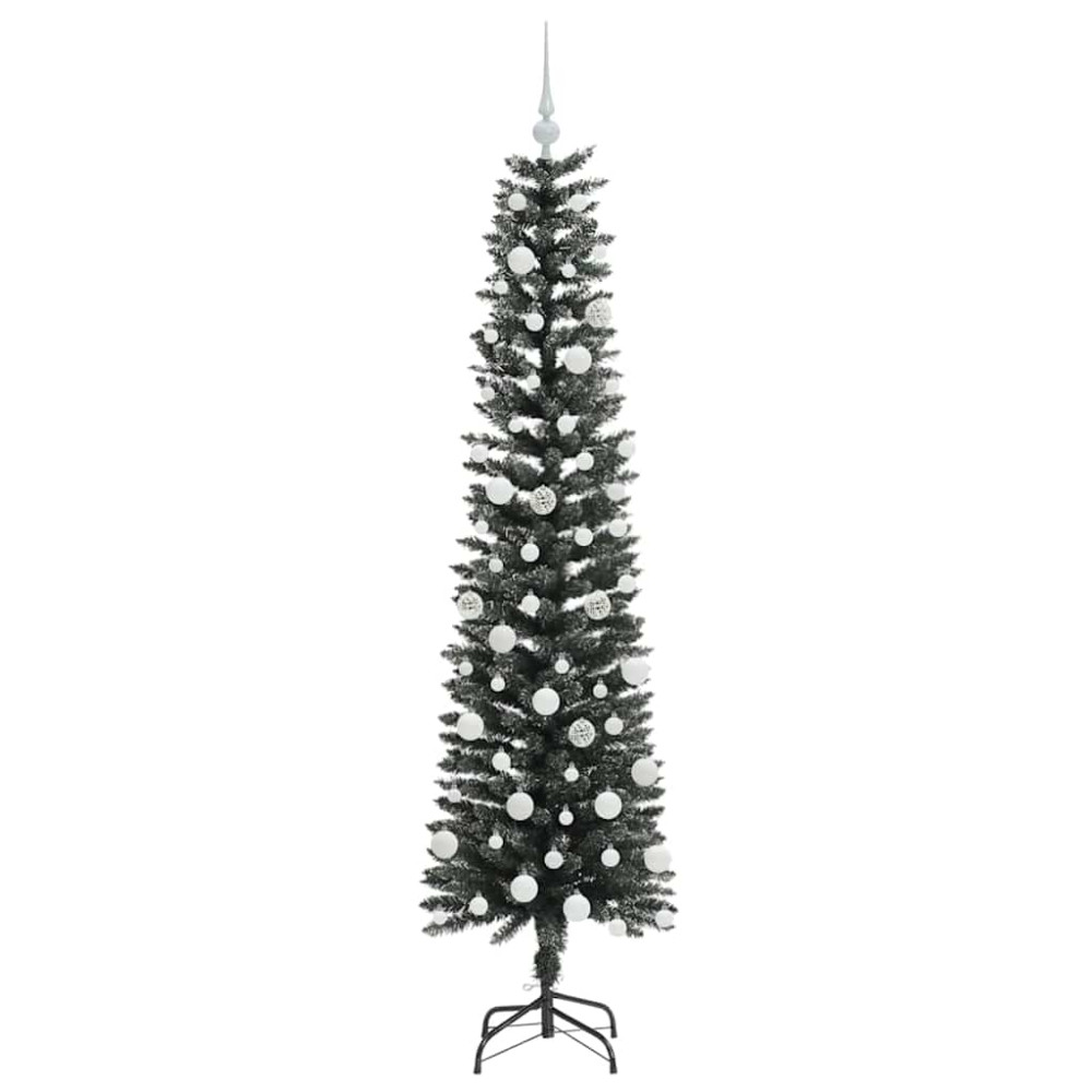 Produktbild för Konstgjord julgran Grön 180 cm PVC och Plast och Stål