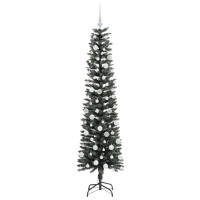 Produktbild för Konstgjord julgran Grön 180 cm PVC och Plast och Stål