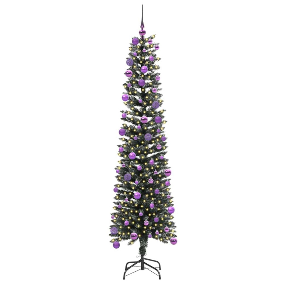 Produktbild för Konstgjord julgran Grön 180 cm PVC och Plast och Stål