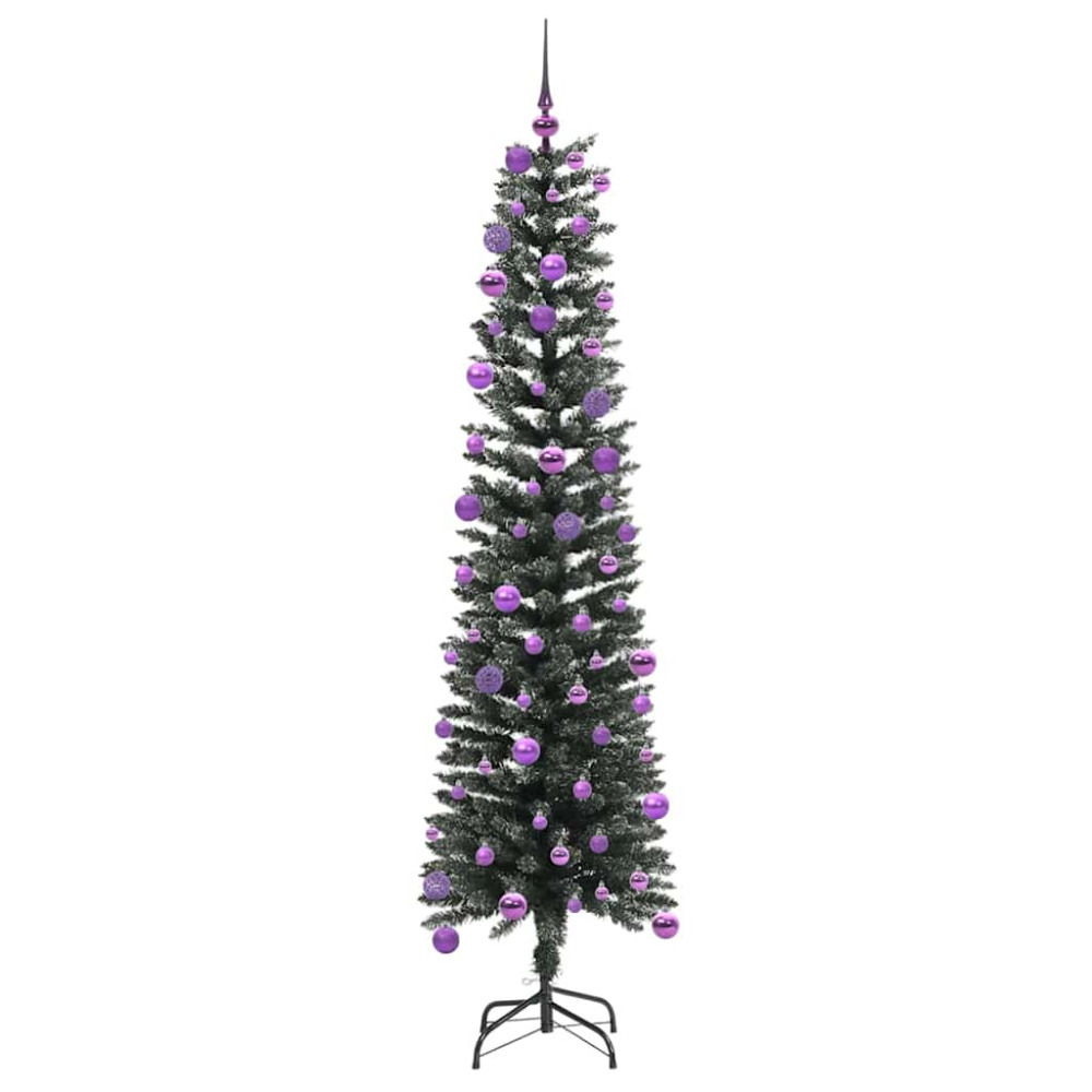 Produktbild för Konstgjord julgran Grön 180 cm PVC och Plast och Stål