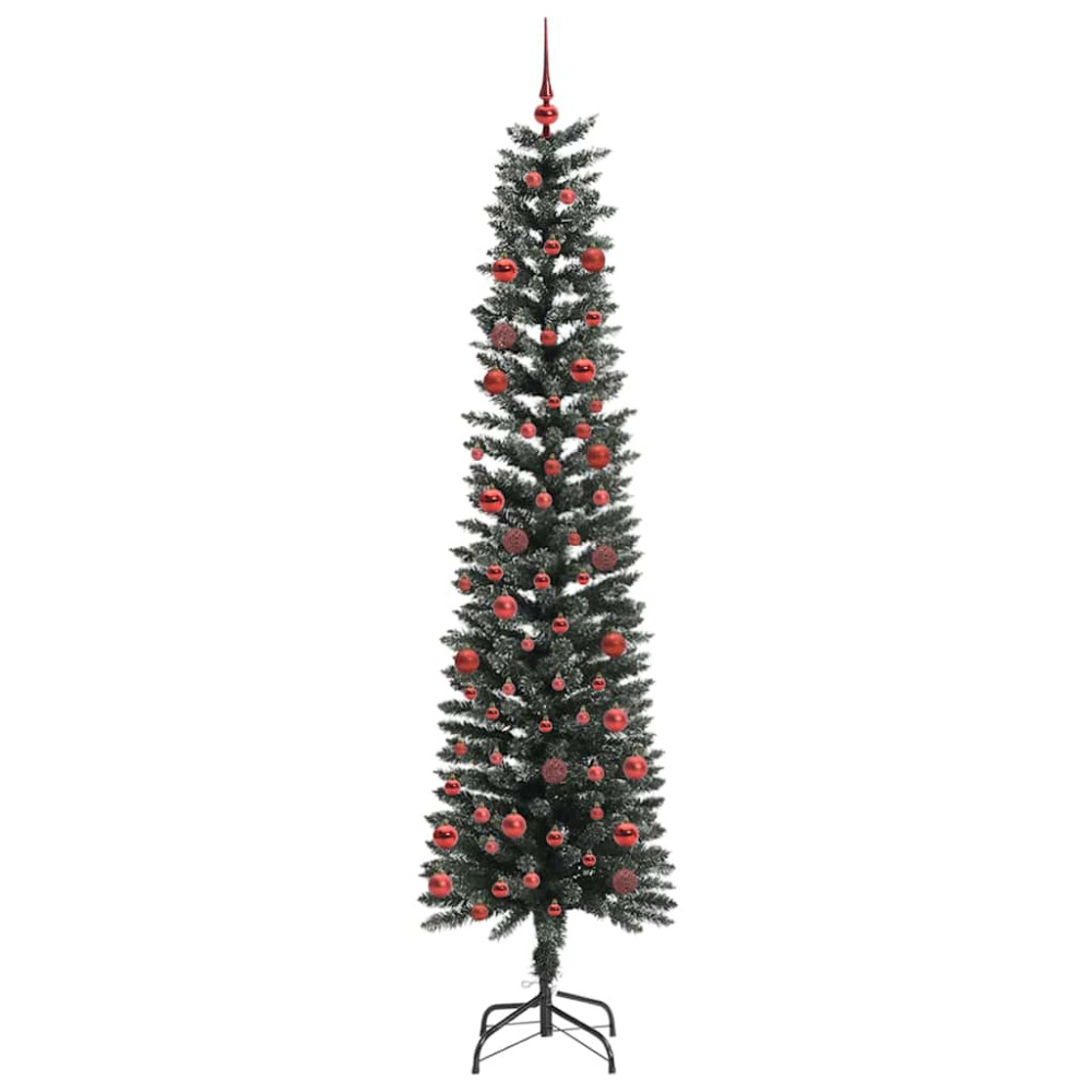 Produktbild för Konstgjord julgran Grön 210 cm PVC och Plast och Stål
