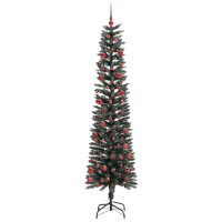 Produktbild för Konstgjord julgran Grön 210 cm PVC och Plast och Stål