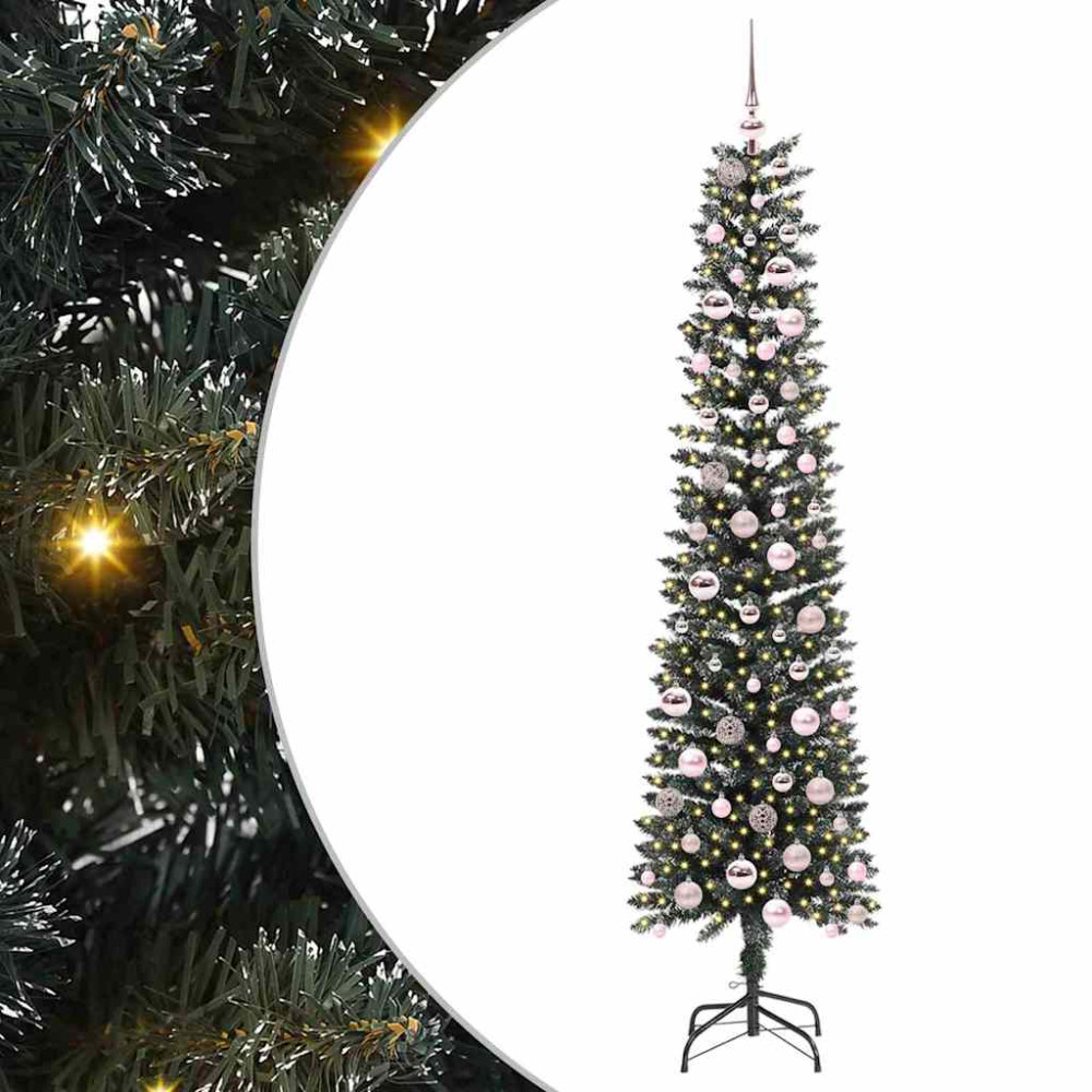 Produktbild för Konstgjord julgran Grön 210 cm PVC och Plast och Stål