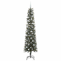 Produktbild för Konstgjord julgran Grön 210 cm PVC och Plast och Stål