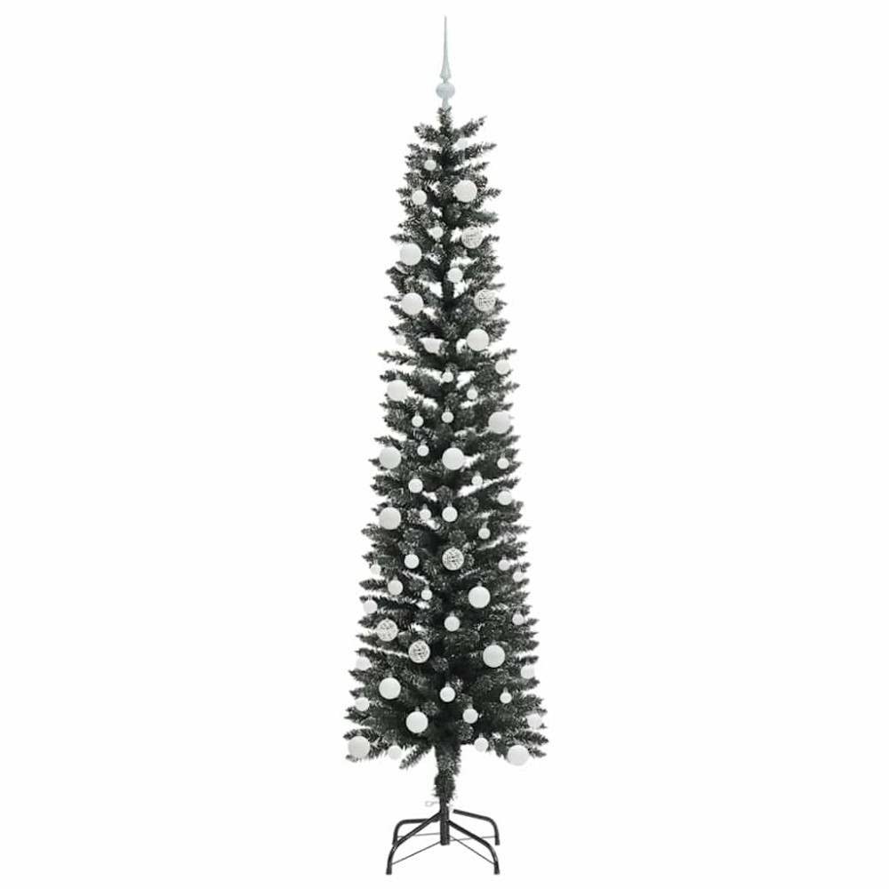 Produktbild för Konstgjord julgran Grön 210 cm PVC och Plast och Stål