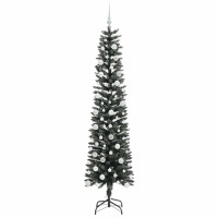 Produktbild för Konstgjord julgran Grön 210 cm PVC och Plast och Stål