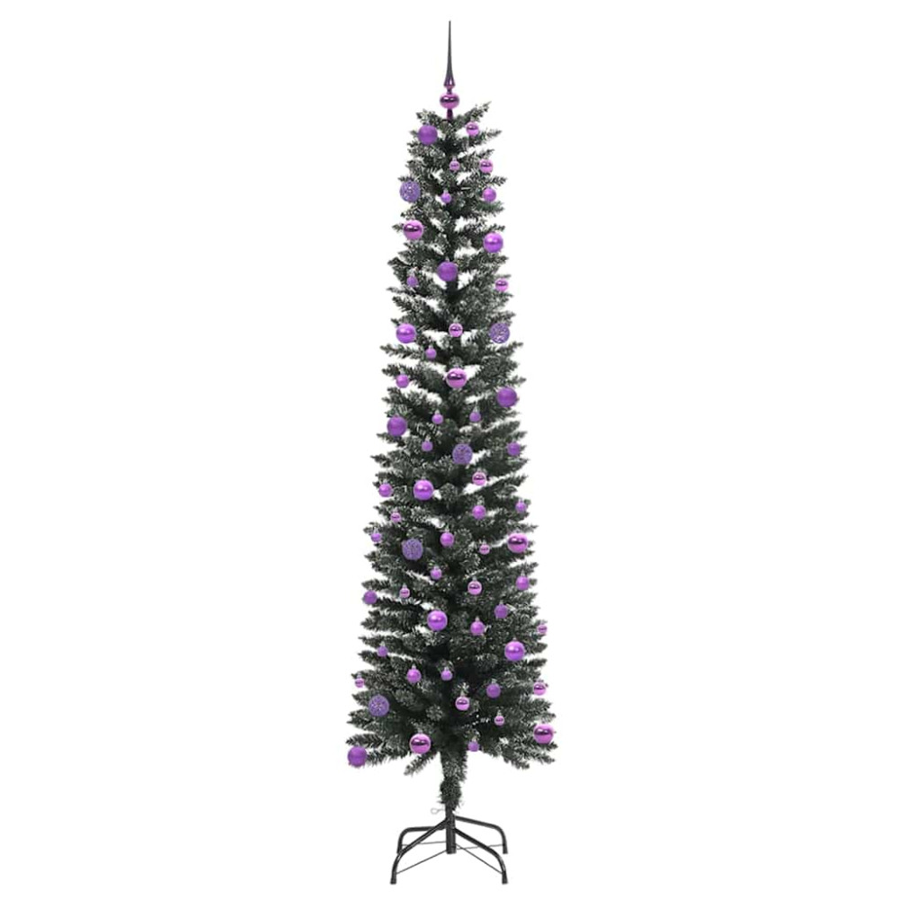 Produktbild för Konstgjord julgran Grön 210 cm PVC och Plast och Stål