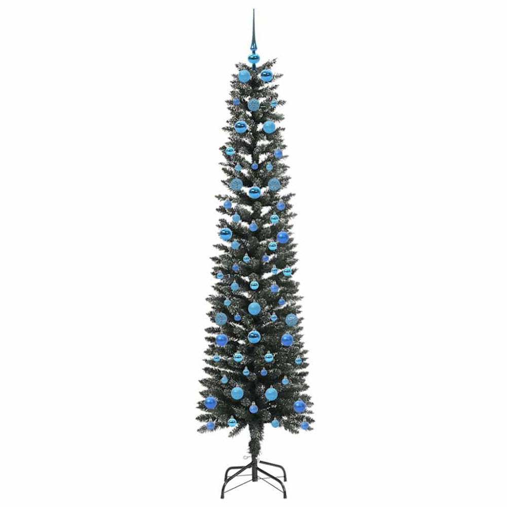 Produktbild för Konstgjord julgran Grön 210 cm PVC och Plast och Stål