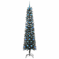 Produktbild för Konstgjord julgran Grön 210 cm PVC och Plast och Stål