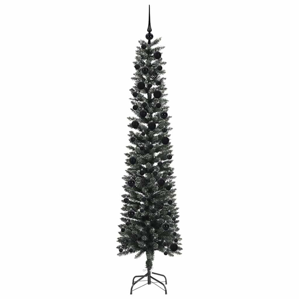 Produktbild för Konstgjord julgran Grön 240 cm PVC och Plast och Stål