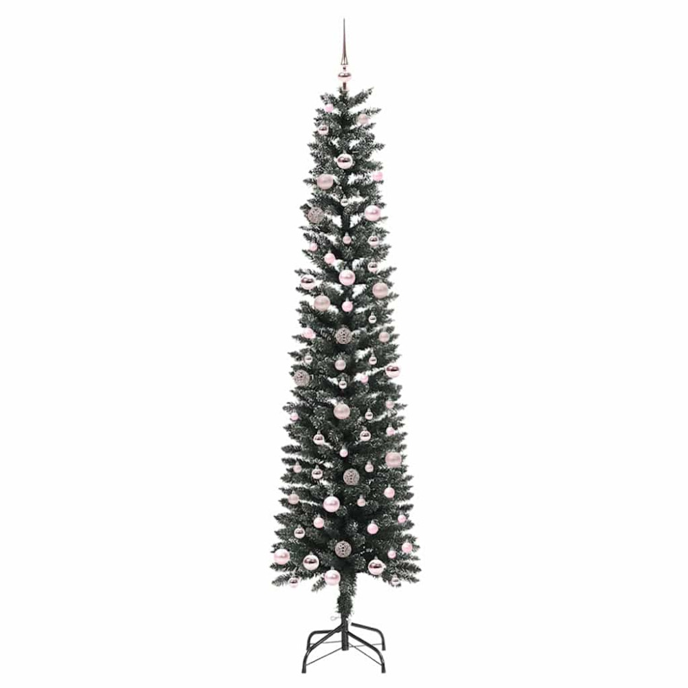 Produktbild för Konstgjord julgran Grön 240 cm PVC och Plast och Stål