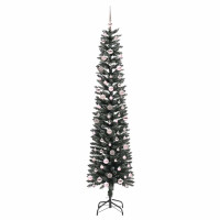 Produktbild för Konstgjord julgran Grön 240 cm PVC och Plast och Stål
