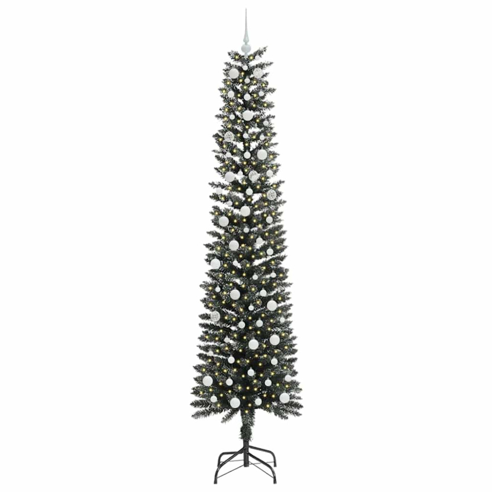 Produktbild för Konstgjord julgran Grön 240 cm PVC och Plast och Stål